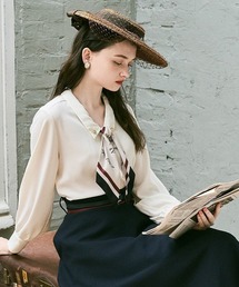 an another angelus | ロゴラインスカーフ付きシャツ【セットアップ可能】(シャツ/ブラウス)