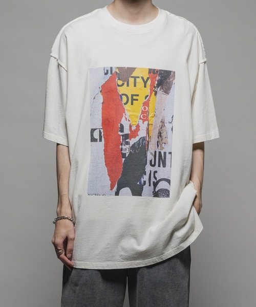 CASPER JOHN（キャスパージョン）の「Pigment big print T-shirts/ピグメントビッグプリントTシャツ（Tシャツ/カットソー・メンズ・ホワイト/ホワイト系その他/ホワイト系その他3/ブラック系その他4/ブラック/ブラック系その他2/ホワイト系その他2/ホワイト系その他4/ブラック系その他/ブラック系その他3・X-SMALL/SMALL/MEDIUM/LARGE）」の2枚目の写真