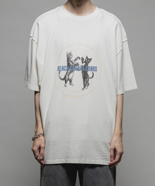 CASPER JOHN（キャスパージョン）の「Pigment big print T-shirts/ピグメントビッグプリントTシャツ（Tシャツ/カットソー・メンズ・ホワイト/ホワイト系その他/ホワイト系その他3/ブラック系その他4/ブラック/ブラック系その他2/ホワイト系その他2/ホワイト系その他4/ブラック系その他/ブラック系その他3・X-SMALL/SMALL/MEDIUM/LARGE）」の4枚目の写真