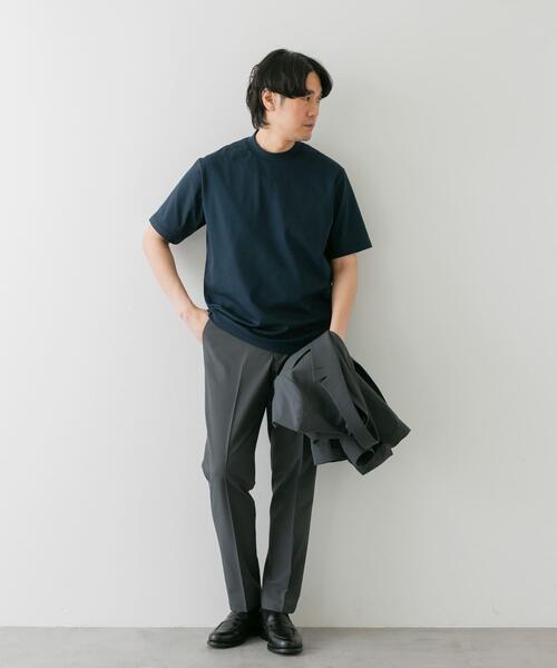 URBAN RESEARCH DOORS（アーバンリサーチドアーズ）の「『抗菌/防臭』LIFE STYLE TAILOR　シルケットポンチストレッチTシャツ（シャツ/ブラウス・メンズ・チャコールグレー/ブラック系その他/ブルー系その他/ホワイト/ライトグレー・MEDIUM/LARGE/X-LARGE）」の8枚目の写真