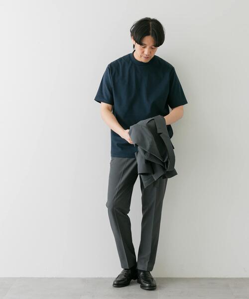 URBAN RESEARCH DOORS（アーバンリサーチドアーズ）の「『抗菌/防臭』LIFE STYLE TAILOR　シルケットポンチストレッチTシャツ（シャツ/ブラウス・メンズ・チャコールグレー/ブラック系その他/ブルー系その他/ホワイト/ライトグレー・MEDIUM/LARGE/X-LARGE）」の9枚目の写真