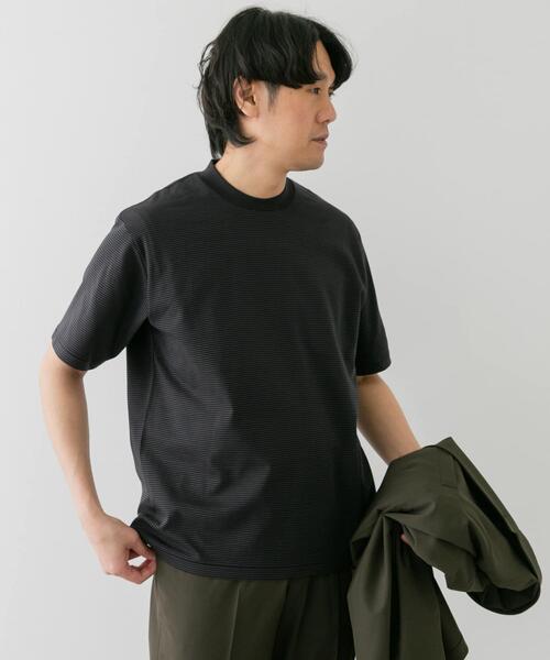 URBAN RESEARCH DOORS（アーバンリサーチドアーズ）の「『抗菌/防臭』LIFE STYLE TAILOR　シルケットポンチストレッチTシャツ（シャツ/ブラウス・メンズ・チャコールグレー/ブラック系その他/ブルー系その他/ホワイト/ライトグレー・MEDIUM/LARGE/X-LARGE）」の19枚目の写真