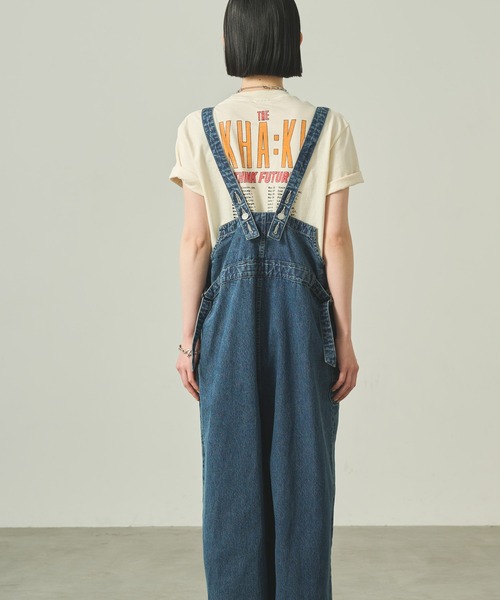 kha:ki(カーキ)の「「KHA:KI / カーキ」 Vネックオーバーオール V-NECK OVERALLS(サロペット/オーバーオール・レディース・インディゴブルー/ライトインディゴブルー・1/2)」の15枚目の写真