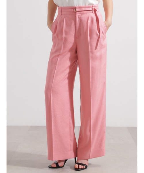 PINKY&DIANNE（ピンキーアンドダイアン）の「◆スリムベルト付きワイドパンツ（その他パンツ・レディース・ピンク/ベージュ系その他・38/36）」の2枚目の写真