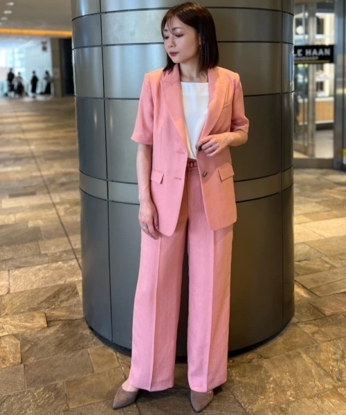 PINKY&DIANNE（ピンキーアンドダイアン）の「◆スリムベルト付きワイドパンツ（その他パンツ・レディース・ピンク/ベージュ系その他・38/36）」の9枚目の写真