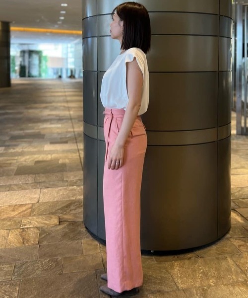 PINKY&DIANNE（ピンキーアンドダイアン）の「◆スリムベルト付きワイドパンツ（その他パンツ・レディース・ピンク/ベージュ系その他・38/36）」の13枚目の写真