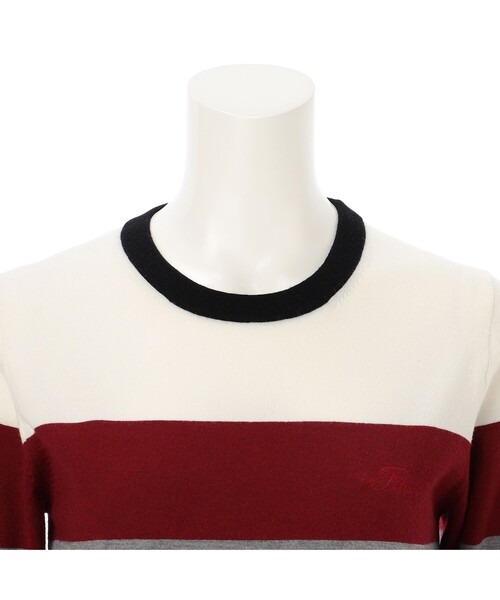Felisi Golf(フェリージゴルフ)の「レディース|Felisi Golf(フェリージ ゴルフ)WS MERINO STRIPE KNIT(ニット/セーター・レディース・ピンク/グレー・L/M/S/XS)」の4枚目の写真