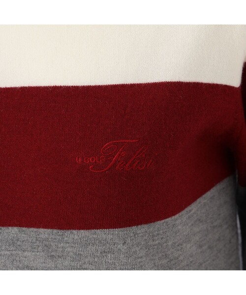 Felisi Golf(フェリージゴルフ)の「レディース|Felisi Golf(フェリージ ゴルフ)WS MERINO STRIPE KNIT(ニット/セーター・レディース・ピンク/グレー・L/M/S/XS)」の8枚目の写真