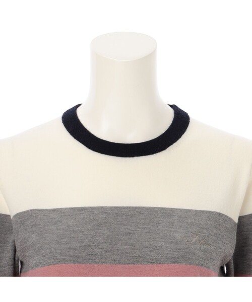 Felisi Golf(フェリージゴルフ)の「レディース|Felisi Golf(フェリージ ゴルフ)WS MERINO STRIPE KNIT(ニット/セーター・レディース・ピンク/グレー・L/M/S/XS)」の10枚目の写真