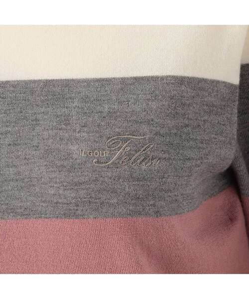Felisi Golf(フェリージゴルフ)の「レディース|Felisi Golf(フェリージ ゴルフ)WS MERINO STRIPE KNIT(ニット/セーター・レディース・ピンク/グレー・L/M/S/XS)」の14枚目の写真