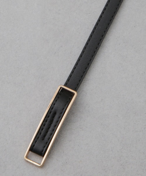 NANO universe(ナノユニバース)の「無段階調整 レクタングル型バックルベルト(ベルト・レディース・ブラック/ベージュ・FREE)」の6枚目の写真