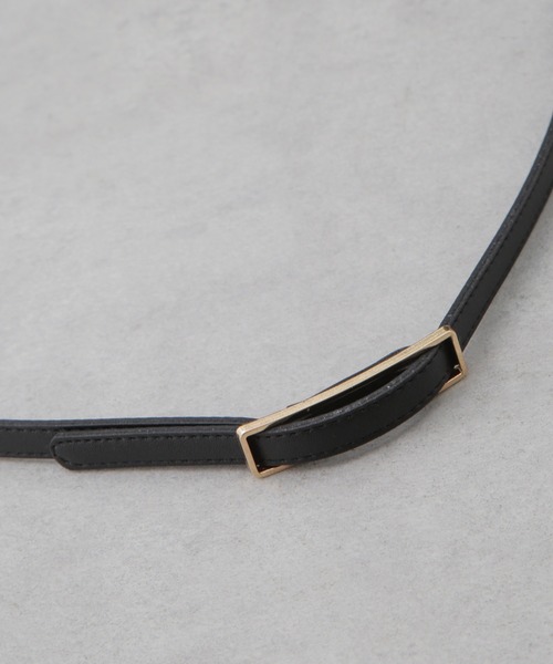 NANO universe(ナノユニバース)の「無段階調整 レクタングル型バックルベルト(ベルト・レディース・ブラック/ベージュ・FREE)」の9枚目の写真