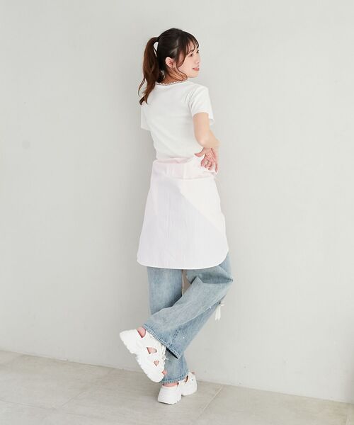 MAJESTIC LEGON（マジェスティックレゴン）の「SWIMMERコラボ キャラTシャツ（Tシャツ/カットソー・レディース・オフホワイト/ベージュ・MEDIUM）」の3枚目の写真