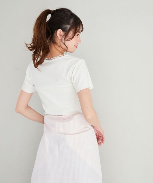 MAJESTIC LEGON（マジェスティックレゴン）の「SWIMMERコラボ キャラTシャツ（Tシャツ/カットソー・レディース・オフホワイト/ベージュ・MEDIUM）」の7枚目の写真