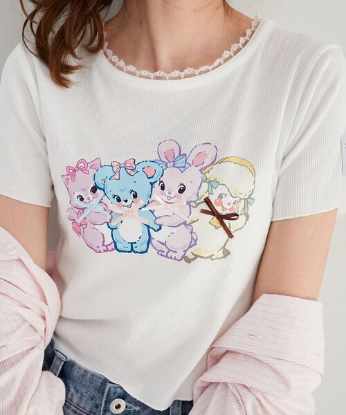 MAJESTIC LEGON（マジェスティックレゴン）の「SWIMMERコラボ キャラTシャツ（Tシャツ/カットソー・レディース・オフホワイト/ベージュ・MEDIUM）」の8枚目の写真