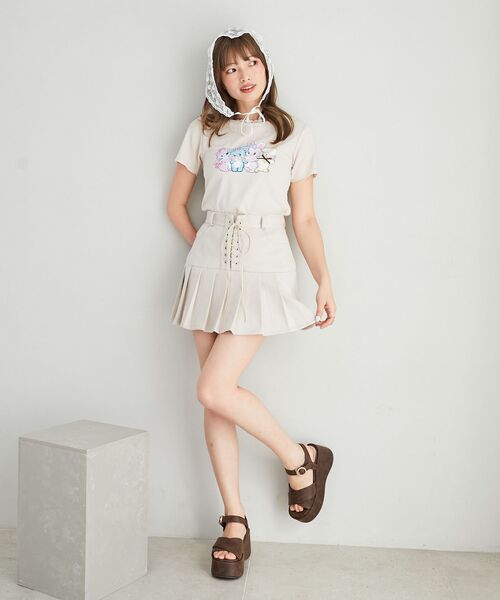 MAJESTIC LEGON（マジェスティックレゴン）の「SWIMMERコラボ キャラTシャツ（Tシャツ/カットソー・レディース・オフホワイト/ベージュ・MEDIUM）」の10枚目の写真