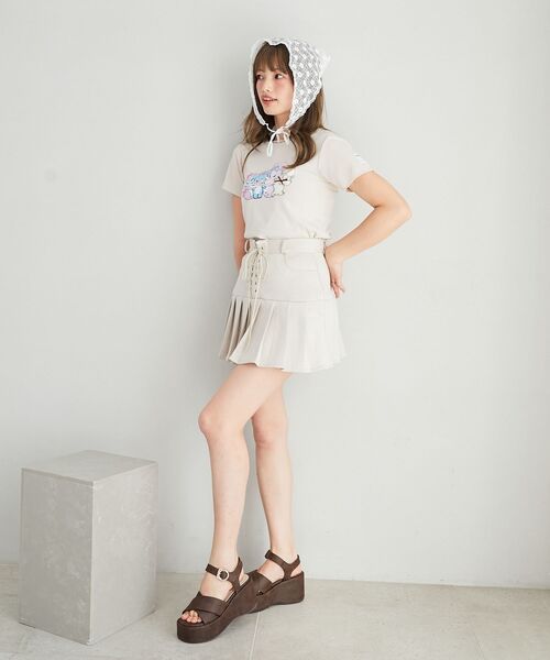 MAJESTIC LEGON（マジェスティックレゴン）の「SWIMMERコラボ キャラTシャツ（Tシャツ/カットソー・レディース・オフホワイト/ベージュ・MEDIUM）」の11枚目の写真