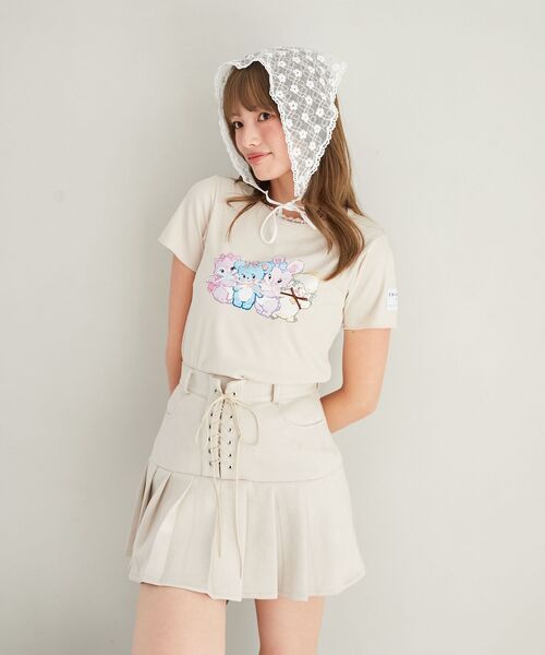 MAJESTIC LEGON（マジェスティックレゴン）の「SWIMMERコラボ キャラTシャツ（Tシャツ/カットソー・レディース・オフホワイト/ベージュ・MEDIUM）」の13枚目の写真