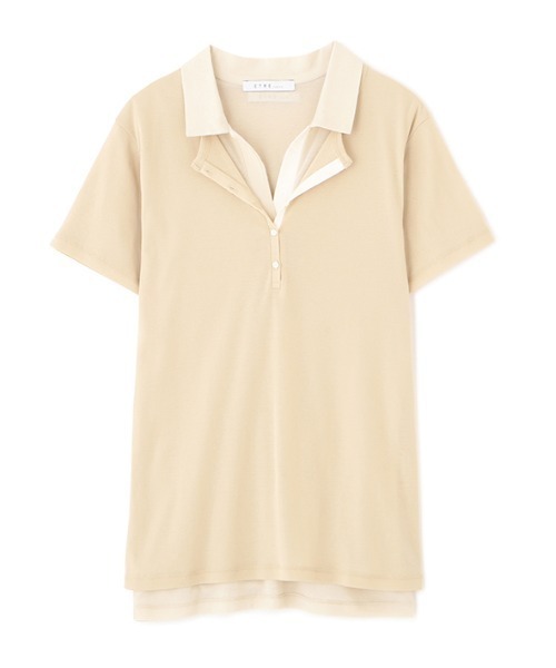 ヘンリーポロレイヤードセットプルオーバー(F BEIGE): トップス