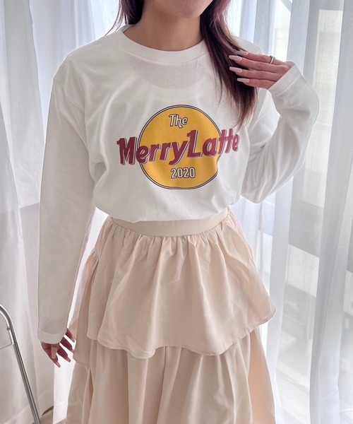 merrylatte(メリーラテ)の「カジュアルメリラテロゴロンT/長袖Tシャツ(Tシャツ/カットソー・レディース・B/A・MEDIUM)」の2枚目の写真