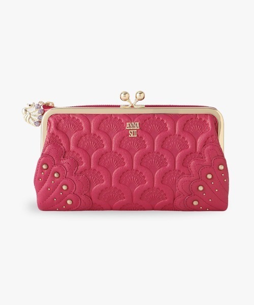 ANNA SUI(アナスイ)の「ピーコック 二つ折り口金長財布(財布・レディース・ブラック/ターコイズブルー/ピンク・FREE)」の1枚目の写真
