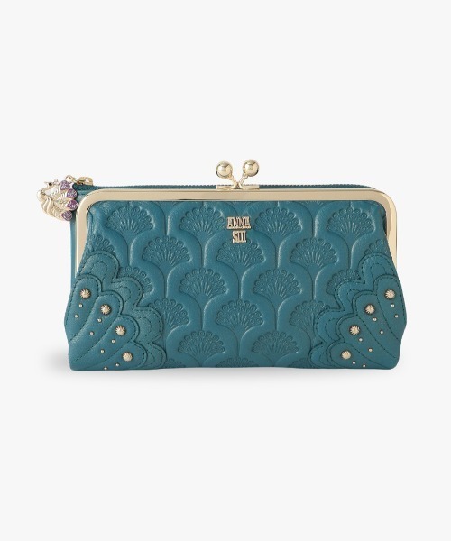 ANNA SUI(アナスイ)の「ピーコック 二つ折り口金長財布(財布・レディース・ブラック/ターコイズブルー/ピンク・FREE)」の3枚目の写真
