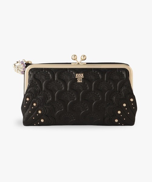 ANNA SUI(アナスイ)の「ピーコック 二つ折り口金長財布(財布・レディース・ブラック/ターコイズブルー/ピンク・FREE)」の2枚目の写真