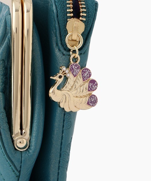 ANNA SUI(アナスイ)の「ピーコック 二つ折り口金長財布(財布・レディース・ブラック/ターコイズブルー/ピンク・FREE)」の14枚目の写真
