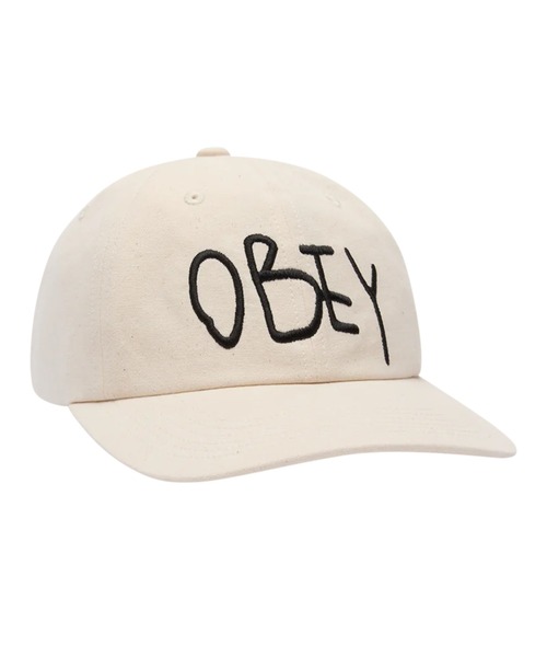 OBEY（オベイ）の「OBEY/オベイ キャップ JOT 6PANEL VELCRO BACK 100580405（キャップ・メンズ・マスタード/アイボリー・FREE）」の2枚目の写真