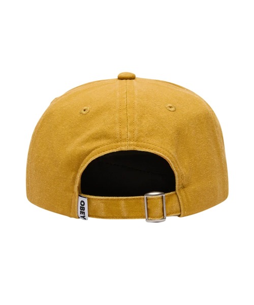 OBEY（オベイ）の「OBEY/オベイ キャップ JOT 6PANEL VELCRO BACK 100580405（キャップ・メンズ・マスタード/アイボリー・FREE）」の6枚目の写真