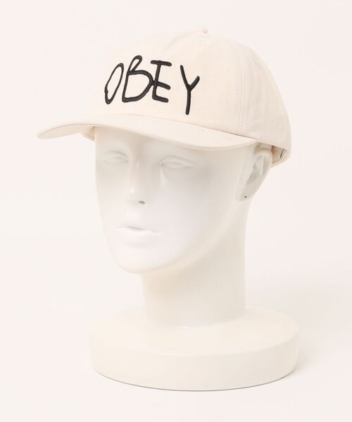 OBEY（オベイ）の「OBEY/オベイ キャップ JOT 6PANEL VELCRO BACK 100580405（キャップ・メンズ・マスタード/アイボリー・FREE）」の5枚目の写真