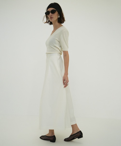 セール】LINE V NECK KNIT TOPS（ニット/セーター）｜CLANE