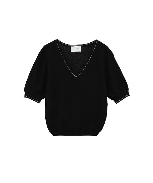 セール】LINE V NECK KNIT TOPS（ニット/セーター）｜CLANE
