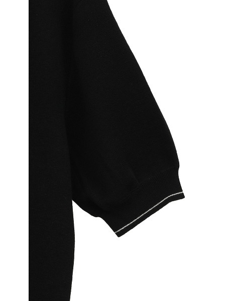 Clane LINE V NECK KNIT TOPS ブラック セール】LINE V NECK KNIT TOPS（ニット/セーター）｜CLANE