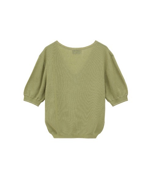 CROPPED V NECK KNIT TOPS CLANE サイズ2 89038538b_b_01_215.jpg