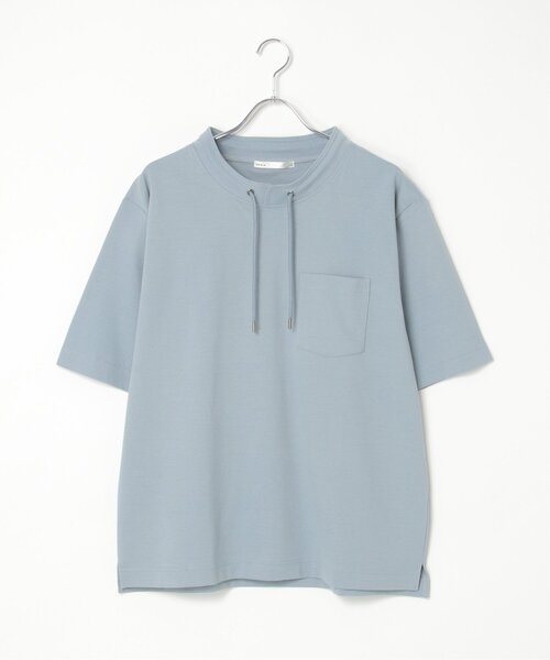 ikka(イッカ)の「【接触冷感】冷感ルーイカラー5分袖ポケT(Tシャツ/カットソー・メンズ・エメラルドブルー/グレー/チャコールグレー/ライム/ピンク・M/L/XL/S)」の13枚目の写真