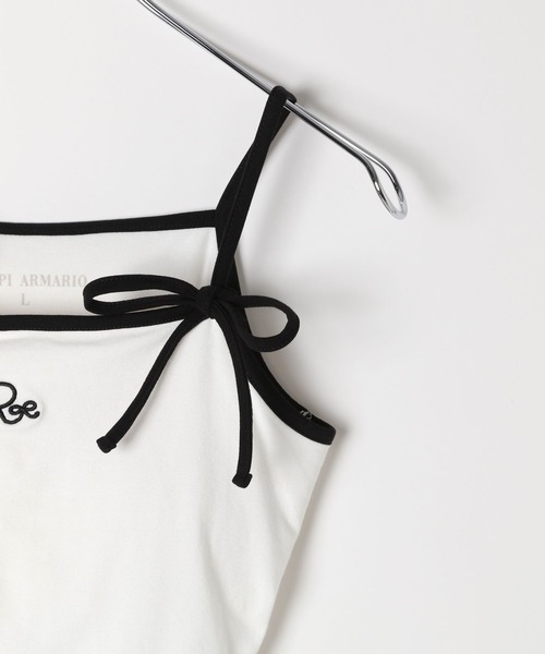 repipi armario(レピピ アルマリオ)の「【girly line】リボンツキシシュウキャミ(キャミソール・キッズ・ホワイト×レッド/ホワイト×ブラック/グレー・SMALL/MEDIUM/LARGE)」の12枚目の写真