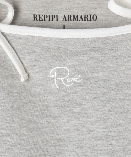 repipi armario(レピピ アルマリオ)の「【girly line】リボンツキシシュウキャミ(キャミソール・キッズ・ホワイト×レッド/ホワイト×ブラック/グレー・SMALL/MEDIUM/LARGE)」の18枚目の写真