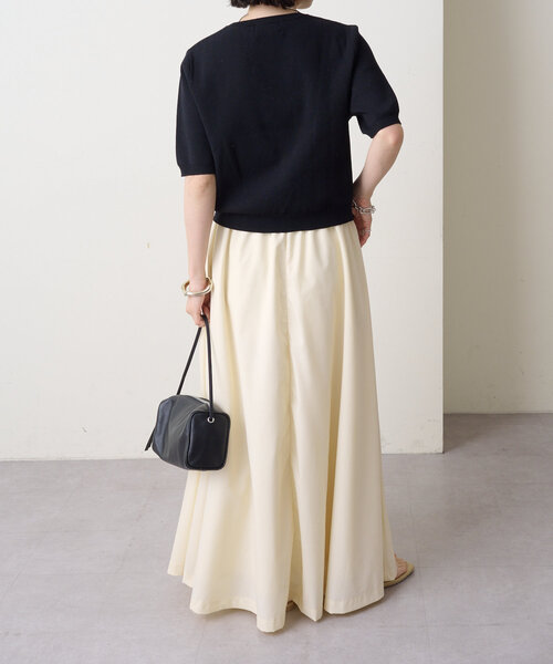 Omekashi（オメカシ）の「リラクシングフレアスカート（スカート・レディース・オフホワイト/ブラック/ブラウン・36/38）」の22枚目の写真