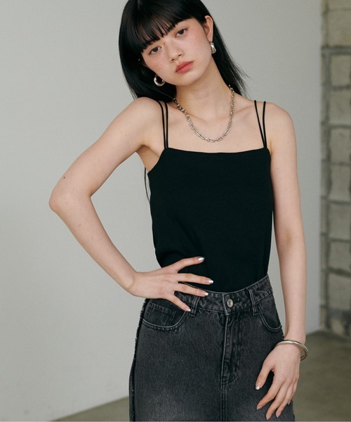 LARUTA(ラルータ)の「【LARUTA】テレコカップ付きキャミソール(キャミソール・レディース・モカ/アイボリー/ブラック・FREE)」の12枚目の写真