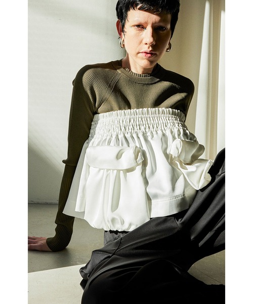 ニット セーター SHORT RIB KT TOP レディース セール】SHORT RIB KT TOP（ニット/セーター）｜OMMO（オーエム