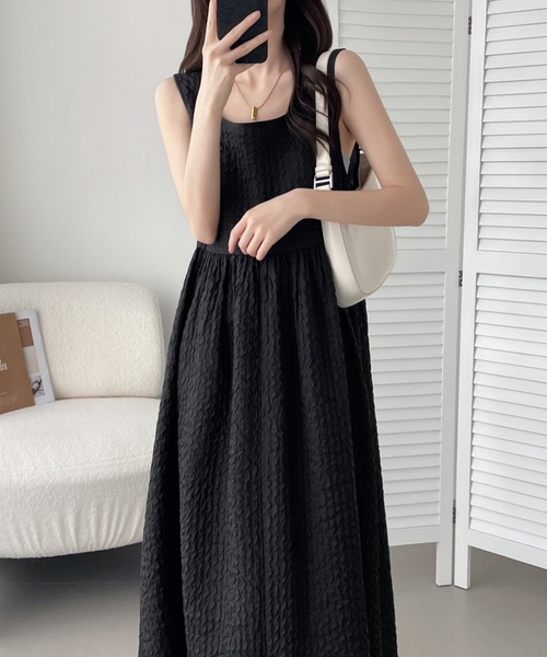 ABITOKYO(アビトーキョー)の「ふくれジャガードノースーリブワンピース(ワンピース・レディース・ホワイト/ブラック/ベージュ・M/L/XL)」の15枚目の写真