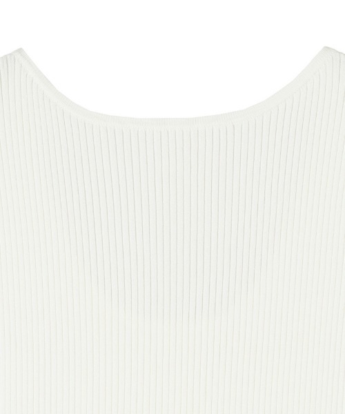 JENNE(ジェンヌ)の「バックオープンニットノースリトップス(Tシャツ/カットソー・レディース・ストライプ/グリーン/ホワイト/ブラック・MEDIUM/LARGE/SMALL)」の15枚目の写真