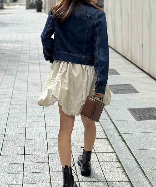 ST.ROONEY(セントルーニー)の「リブトップバルーンミニワンピース【低身長・小柄女性向け】(ワンピース・レディース・ブラック/ホワイト/ネイビー・XS)」の13枚目の写真