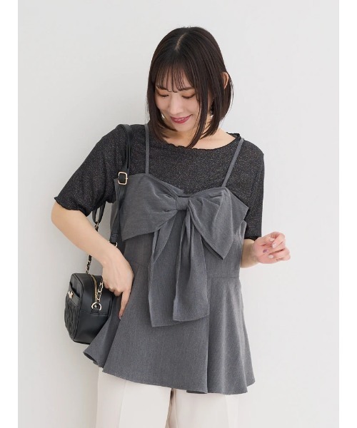 大きいサイズ】リボンビスチェ（キャミソール）｜Re-J&SUPURE（リ