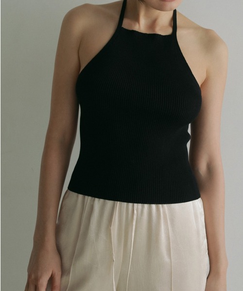 anuke(アンヌーク)の「Halter Rib Knit(ニット/セーター・レディース・ライトグリーン/アイボリー/ブラック・FREE)」の18枚目の写真