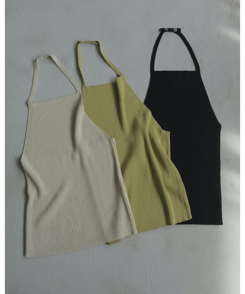 anuke(アンヌーク)の「Halter Rib Knit(ニット/セーター・レディース・ライトグリーン/アイボリー/ブラック・FREE)」の10枚目の写真