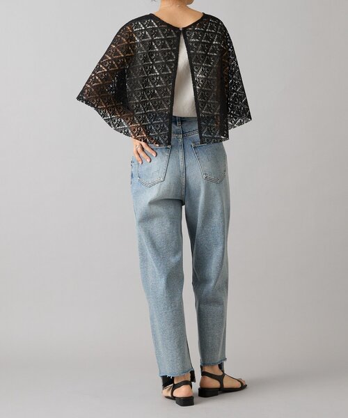 BEARDSLEY（ビアズリー）の「《15 quinze》リネンレースポンチョ（シャツ/ブラウス・レディース・ベージュ/ブラック・FREE）」の11枚目の写真