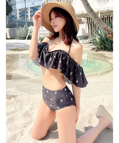 RESEXXY（リゼクシー）の「フリルデザインビキニ（水着・レディース・ホワイト/ブラック・FREE）」の20枚目の写真