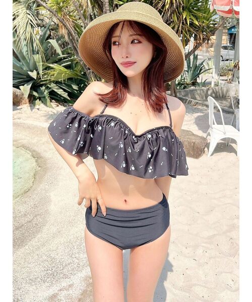 RESEXXY（リゼクシー）の「フリルデザインビキニ（水着・レディース・ホワイト/ブラック・FREE）」の22枚目の写真